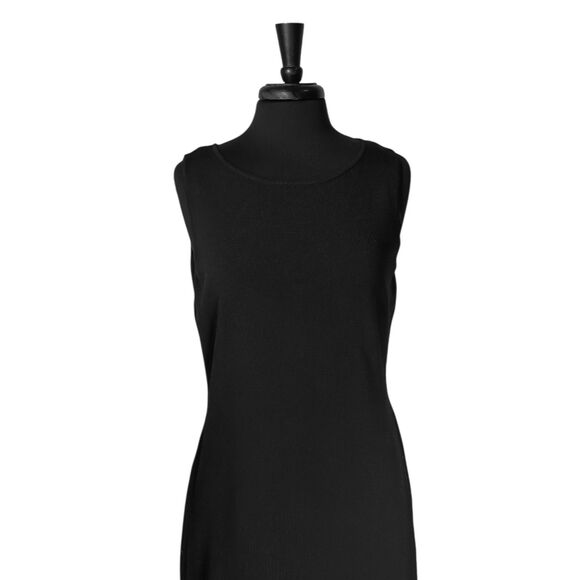 Ralph Lauren Women's Dress Black Midi Stretch Elegant Old Money Cocktail Party L - Picture 5 of 8